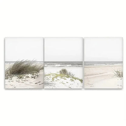 3pcs Nature Print Art Modern Minimalist Poster Metal Print Ready to Hang Art