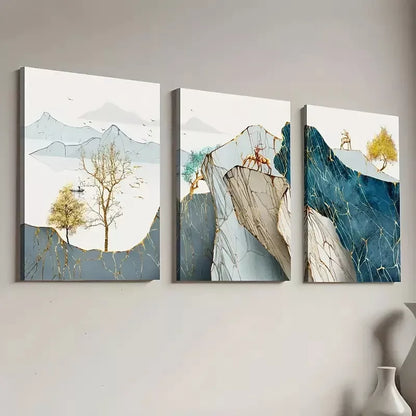 3pcs Luxury Modern Minimalist Abstract  Art Set Canvas Framed 50x70cm -  High Quality Print 100% Australian Made Wall Canvas Ready to Hang