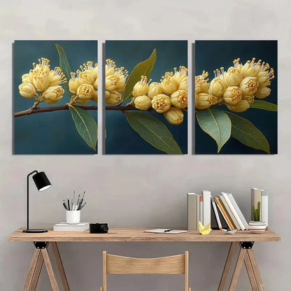 3pcsm Yellow Laurel Canvas Print Painting Metal Print Ready to Hang Art