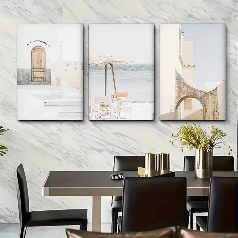 3pcs Italy Prints Travel Art Coastal Print Print Metal Print Ready to Hang Art