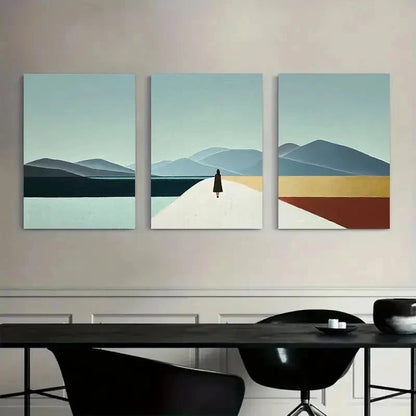 3pcs Landscape – Tarsila do Amaral Style Metal Print Ready to Hang Art