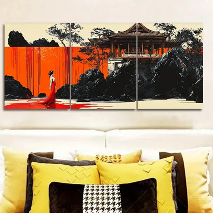 3pcs Ancient Buildings Wall Art Set Wall Art Canvas Unframed – High Quality Print 100% Australian Made Wall Canvas