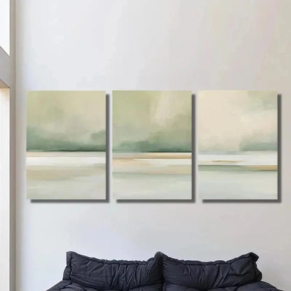 3pcs Modern Abstract Coastal Landscape Perfect Wall Art Set Canvas Framed 40x60cm - High Quality Print 100% Australian Made Wall Canvas Ready to Hang