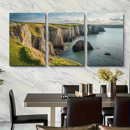 3pcs , Pembrokeshire Wales Travel Prints Metal Print Ready to Hang Art