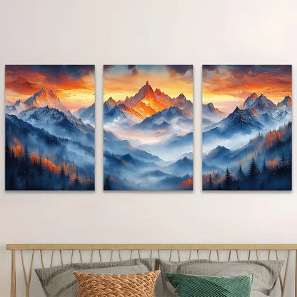 3pcs Rocky Mountain National Park Majestic Elk  Wall Art Set Canvas Framed 60x90cm - High Quality Print 100% Australian Made Wall Canvas Ready to Hang