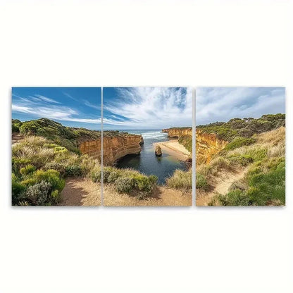 3pcs The Twelve Apostles Loch Ard Gorge Metal Print Ready to Hang Art