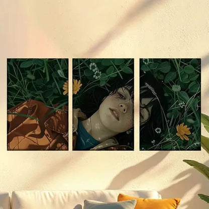 3pcs Encaustic, Classic Style, Indoor Wall Art Canvas Unframed - High Quality Print 100% Australian Made Wall Canvas