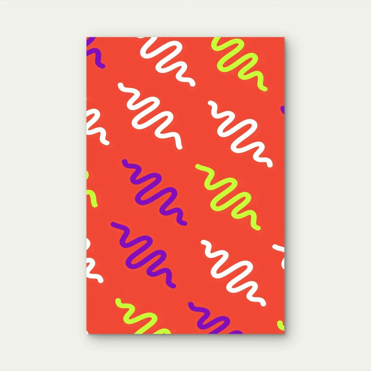 Modern Zig Zag Art 60x90cm Metal Print Ready to Hang