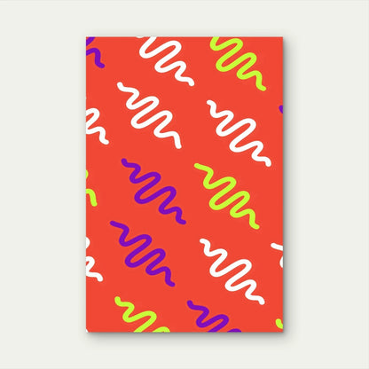 Modern Zig Zag Art 60x90cm Metal Print Ready to Hang