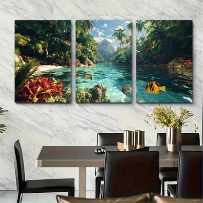 3pcs Virgin Islands National Park Travel Poster Metal Print Ready to Hang Art