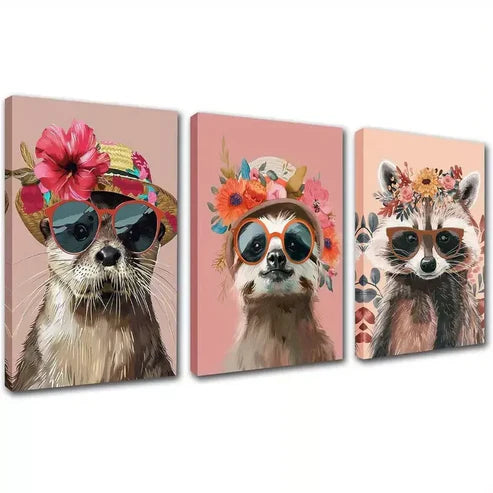 3pcs Colorful Flowers Canvas Framed 60x90cm - High Quality Print 100% Australian Made Wall Canvas Ready to Hang