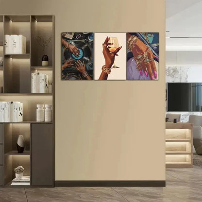 3pcs Artistic Choice Vinyl Record Art Poster Metal Print Ready to Hang Art