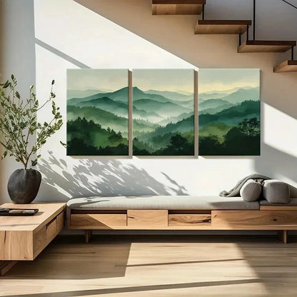 3pcs Mountain Landscape Forest View Nature Scenery Metal Print Ready to Hang Art