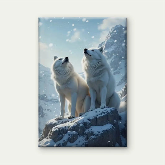 Arctic Wildlife Winter Scene Portrait 60x90cm Home Decor Wall Print Art