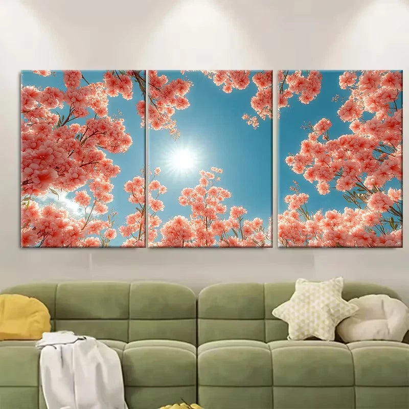 3pcs Flowering Gum Tree Australian Nature Metal Print Ready to Hang Art