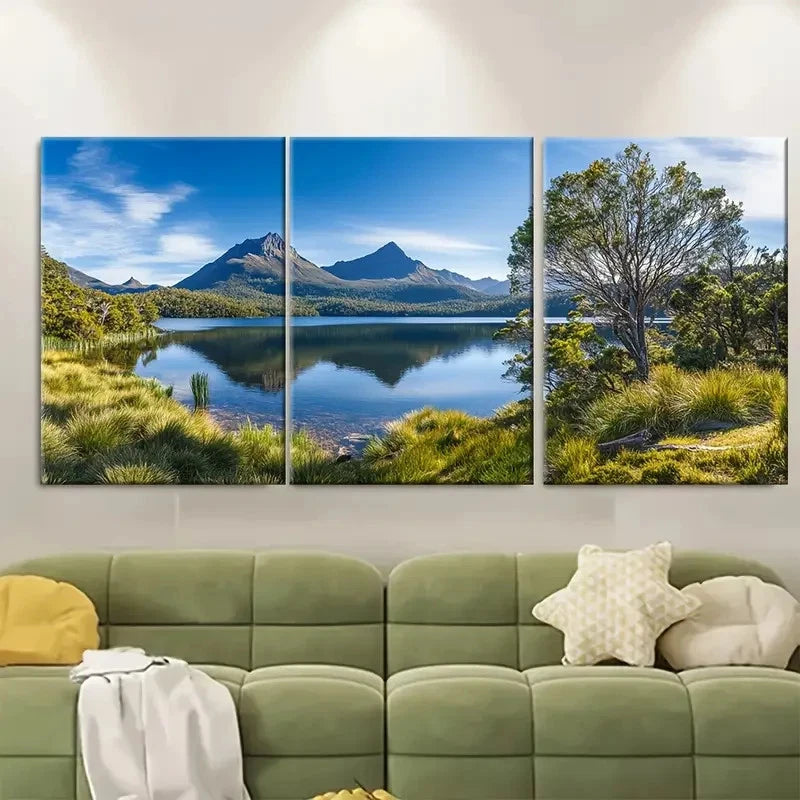 3pcs Cradle Mountain Lake St Clair Scenic LandscapeMetal Print Ready to Hang Art