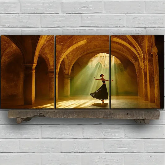 3pcs Dancing Under the Arch Figure Metal Print Ready to Hang Art