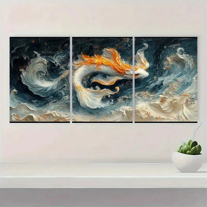 3pcs Tails of the Sea Fine Art Print Animal Art Metal Print Ready to Hang Art