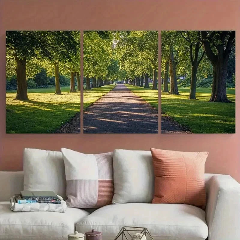 3pcs Beckenham Place Park Londons Serene Green Metal Print Ready to Hang Art