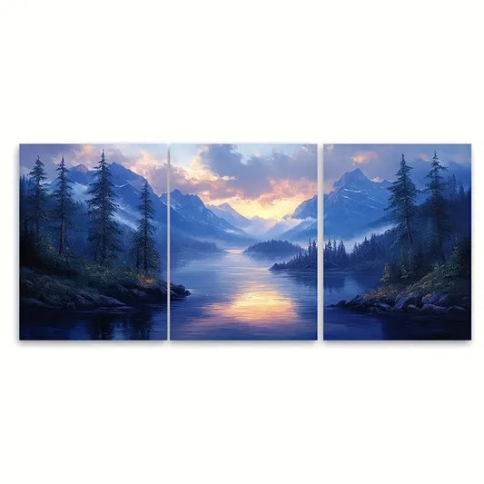 3pcs Columbia River Gorge Metal Print Ready to Hang Art