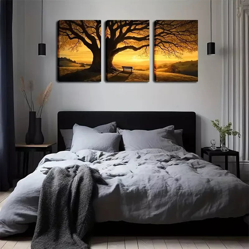 3pcsRustic Coastal Landscape Wall Art Set Canvas Framed 50x70cm -  High Quality Print 100% Australian Made Wall Canvas Ready to Hang - Bella Home Decor