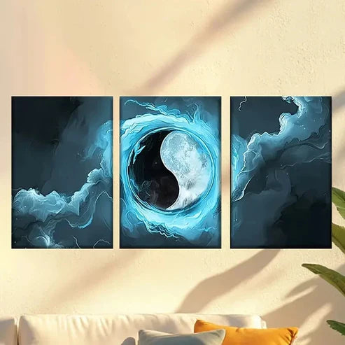 3pcs computer screen with picture of for Man Wall Art Canvas Unframed - High Quality Print 100% Australian Made Wall Canvas