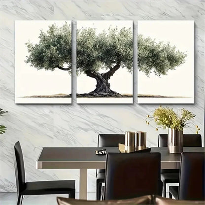 3pcs Botanical Tree Nature Décor Perfect Wall Art Set Canvas Framed 40x60cm - High Quality Print 100% Australian Made Wall Canvas Ready to Hang
