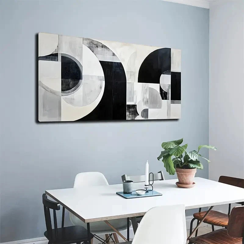 Modern Abstract Minimalist Wall Art Canvas Office Home Room Framed 120x60cm