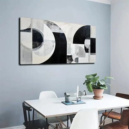 Modern Abstract Minimalist Wall Art Canvas Office Home Room Framed 120x60cm