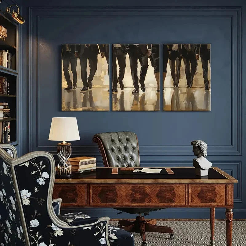 3pcs Professional Attire Business Elite Metal Print Ready to Hang Art