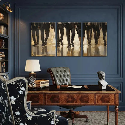 3pcs Professional Attire Business Elite Metal Print Ready to Hang Art