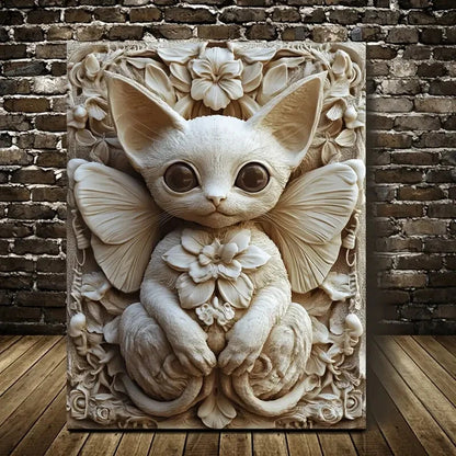 Beautiful Tigatiga Heart Blossoms Painting 40x60cm Metal Print Ready to Hang