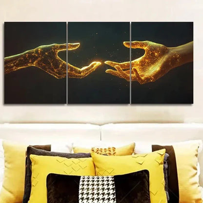 3pcs Mechanical hand Wall Art Set Canvas Unframed - High Quality Print 100% Australian Made Wall Canvas