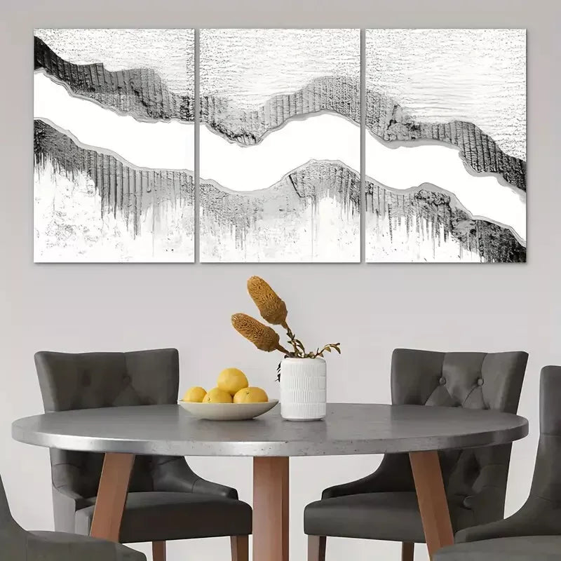 3pcs Abstract Pattern Paintings Canvas Framed 40x60cm - High Quality Print 100% Australian Made Wall Canvas Ready to Hang