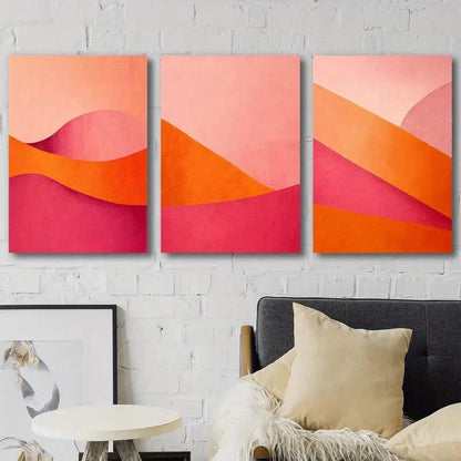 3pcs Trendy And Energetic Girly Décor Perfect Wall Art Set Canvas Framed 40x60cm - High Quality Print 100% Australian Made Wall Canvas Ready to Hang