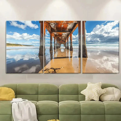 3pcs Australia Great Ocean Road Print Metal Print Ready to Hang Art