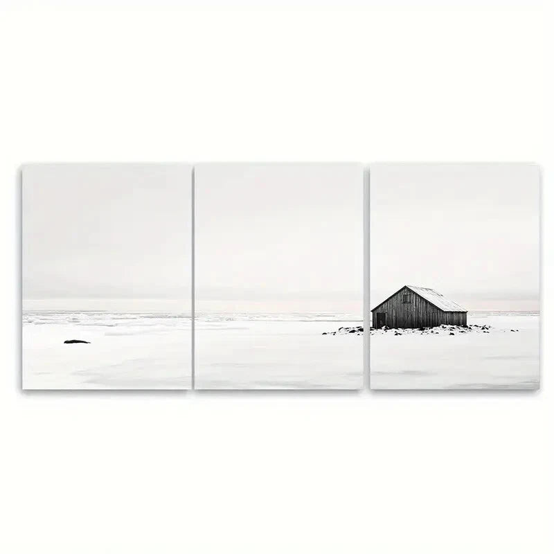 3pcs Isolated Black Sand Beaches with Basalt Metal Print Ready to Hang Art