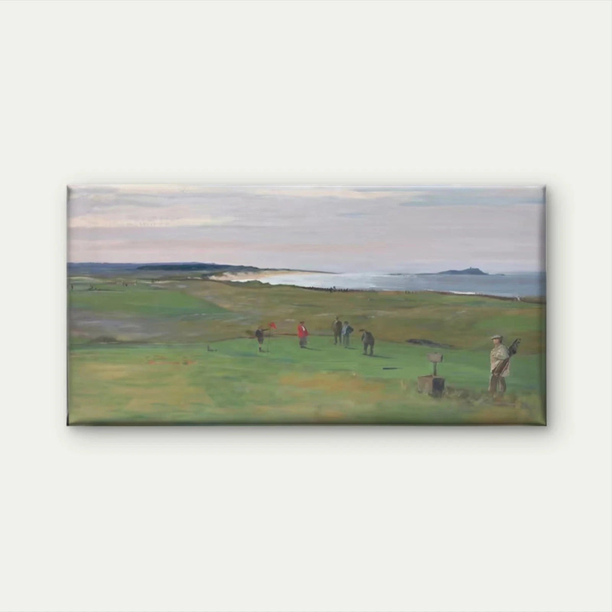 Coastal Golf Course Landscape Wall Art Canvas Office Home Room Framed 120x60cm