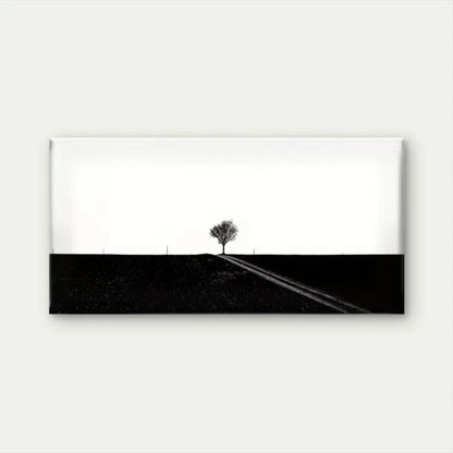 Lonely Tree in Open Field Wall Art Canvas Office Home Room Framed 120x60cm