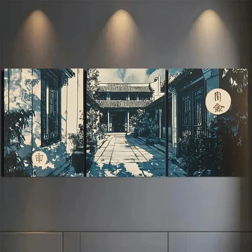 3pcs Northern Light Blue NL Wall Art Canvas Unframed – High Quality Print 100% Australian Made Wall Canvas