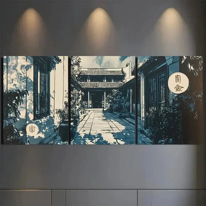 3pcs Northern Light Blue NL Wall Art Canvas Unframed – High Quality Print 100% Australian Made Wall Canvas