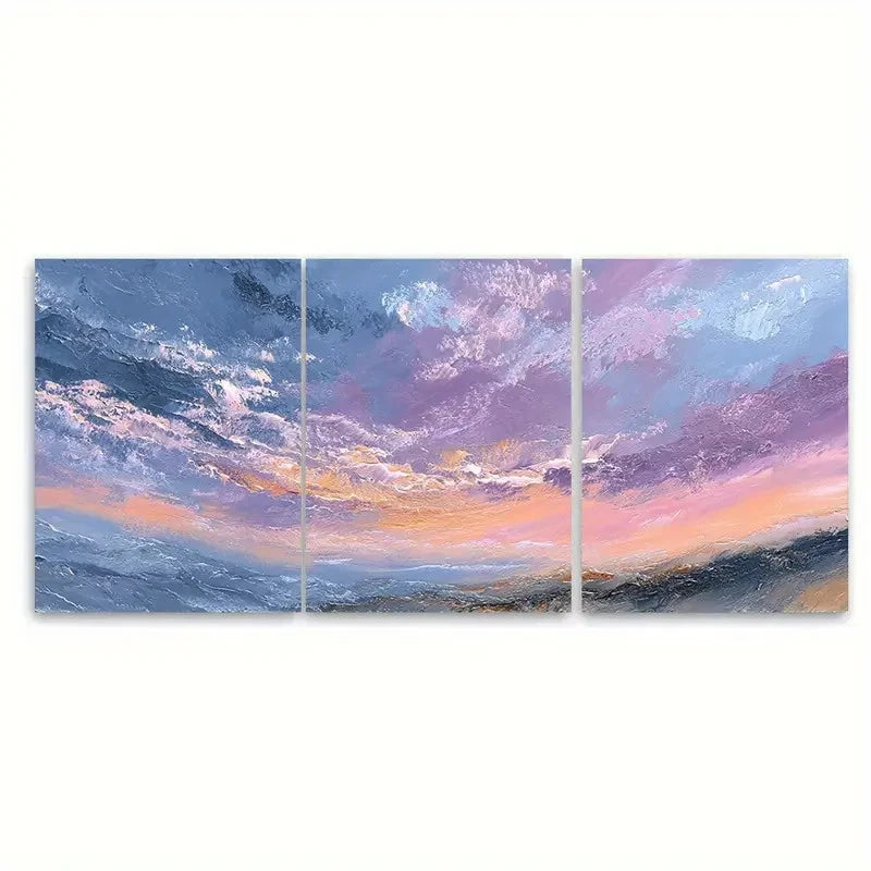 3pcs Sunrise Ocean Landscape Coastal Scene Wall Art Set Canvas Framed 60x90cm - High Quality Print 100% Australian Made Wall Canvas Ready to Hang