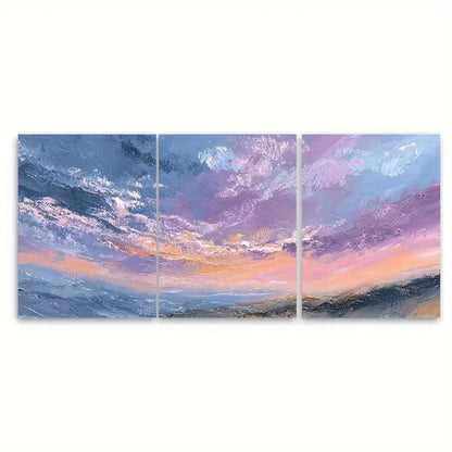 3pcs Sunrise Ocean Landscape Coastal Scene Wall Art Set Canvas Framed 60x90cm - High Quality Print 100% Australian Made Wall Canvas Ready to Hang