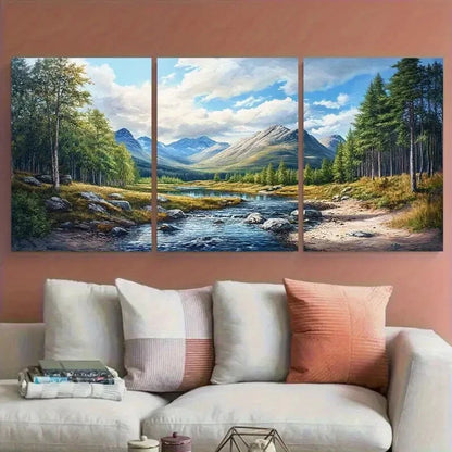 3pcs Lochnagar Munros Ballochbuie Forest Design Metal Print Ready to Hang Art