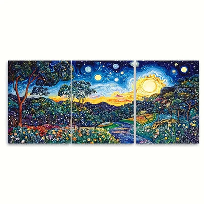 3pcs Brisbane Dreamscape Travel Print Australia Wall Art Set Canvas Framed 40x60cm - High Quality Print 100% Australian Made Wall Canvas Ready to Hang
