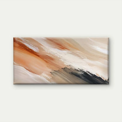 Abstract Earthy Tones Wall Art Canvas Office Home Room Framed 120x60cm