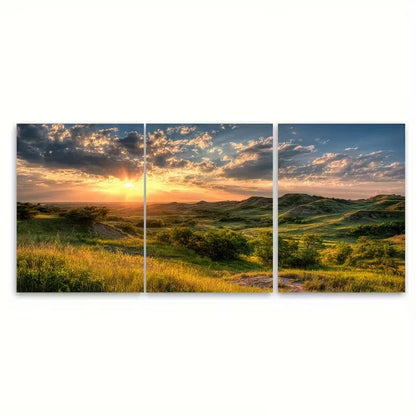 3pcs North Dakota USA Landscapes Metal Print Ready to Hang Art
