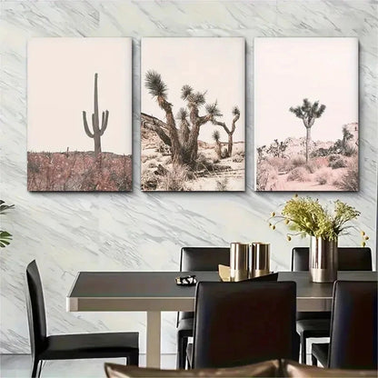 3pcs Cactus Art Print Desert Print Art Tropical Metal Print Ready to Hang Art