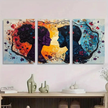 3pcs Modern Abstract Vibrant Colors Metal Print Ready to Hang Art