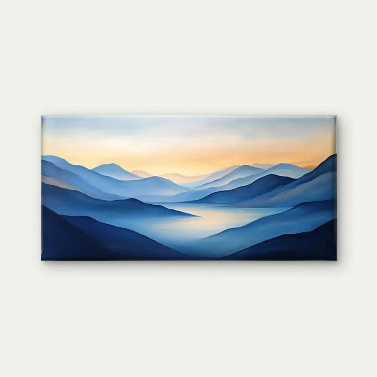 Abstract Mountain Scenery Wall Art Canvas Office Home Room Framed 120x60cm
